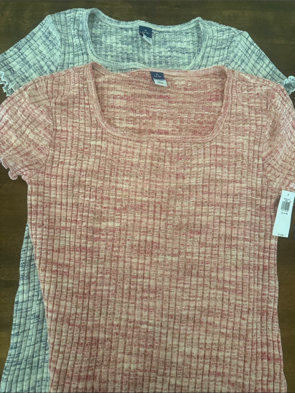 Girls Short-Sleeve Ribbed Scoop Neck dress